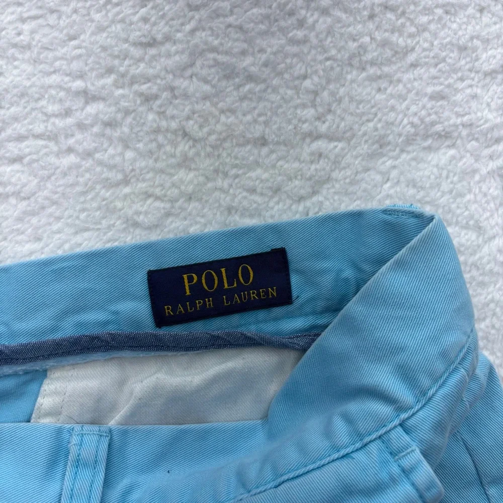 Polo Ralph Lauren Mens Light Blue Cotton Chino Shorts Size 34 RN 41381